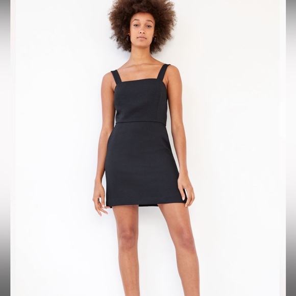 Wilfred Aritzia Ecoulement mini dress tie back in black size 2 - Picture 4 of 4